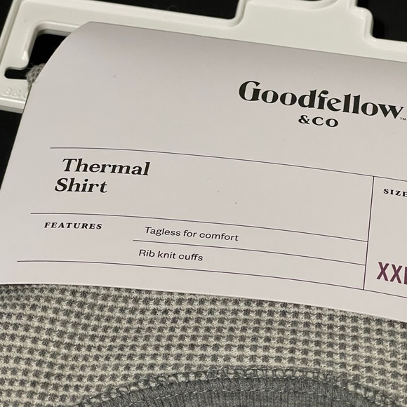 Goodfellow & Co Relaxed Fit Long Sleeve Thermal Shirt Heather Gray XXL *L15 - Picture 6 of 6